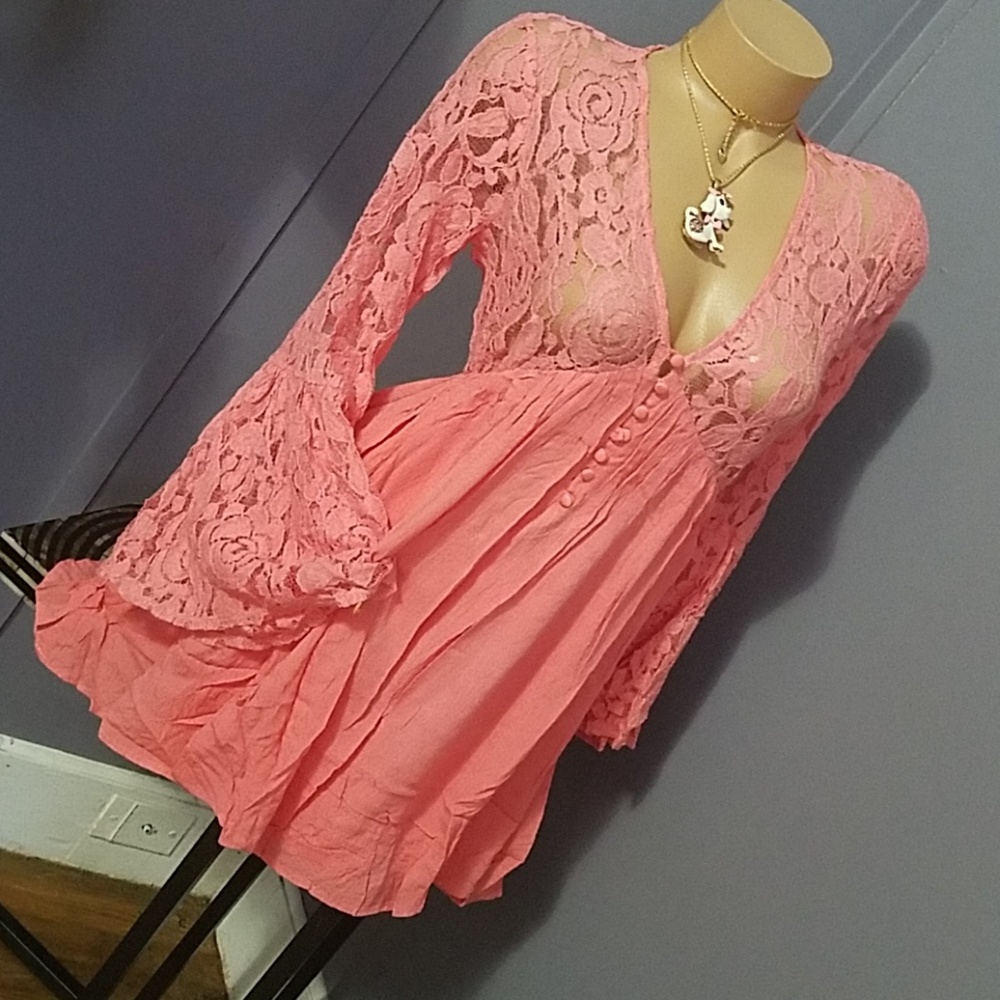 MUST SEE Lace Victorian Stlye BoHo Dress - Picture 1 of 8
